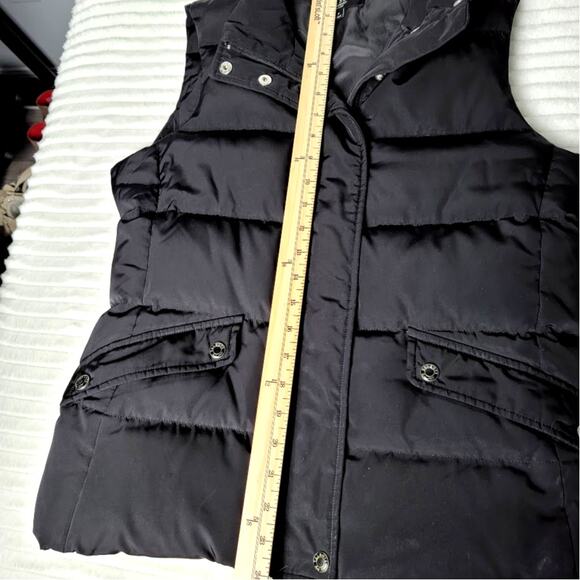Talbots Black Puffer Vest Petites P (Sm) Down Feather Fill Warm Cozy Minimalist - Picture 7 of 7